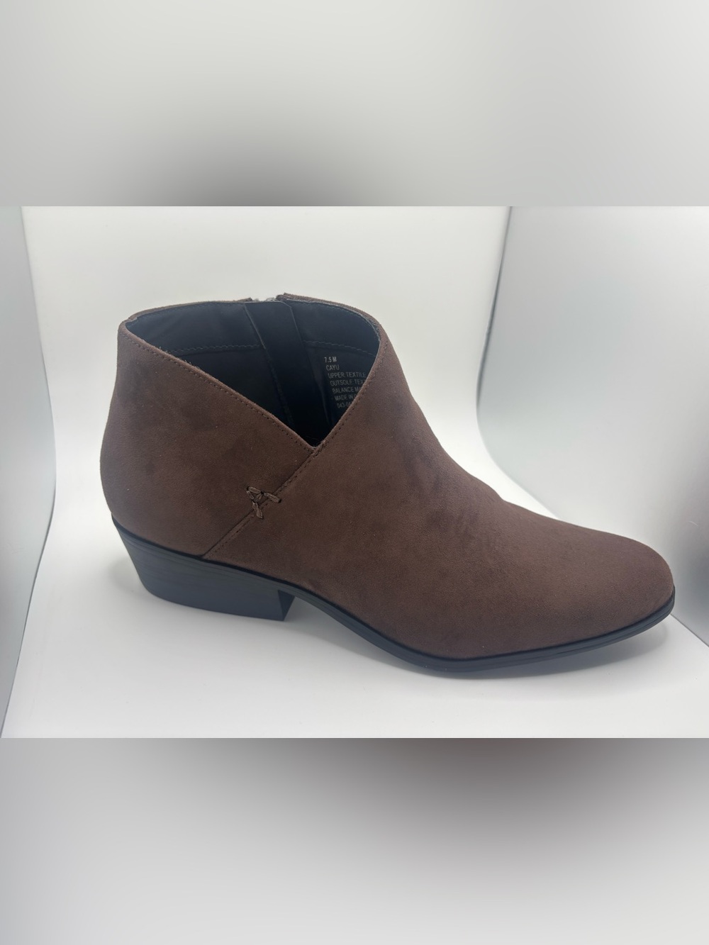 Aerosoles Cayun Women’s Ankle Boots Java Faux Suede Size 7.5M